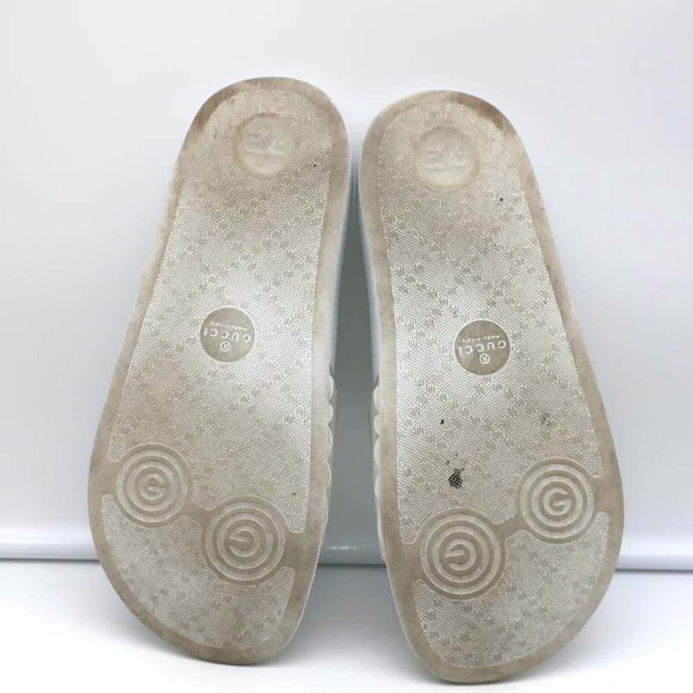 Gucci GG Matelasse Rubber Slide Sandals White Size 36 - Picture 10 of 10